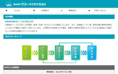 ワコーバイオケミカルの公式HPキャプチャ